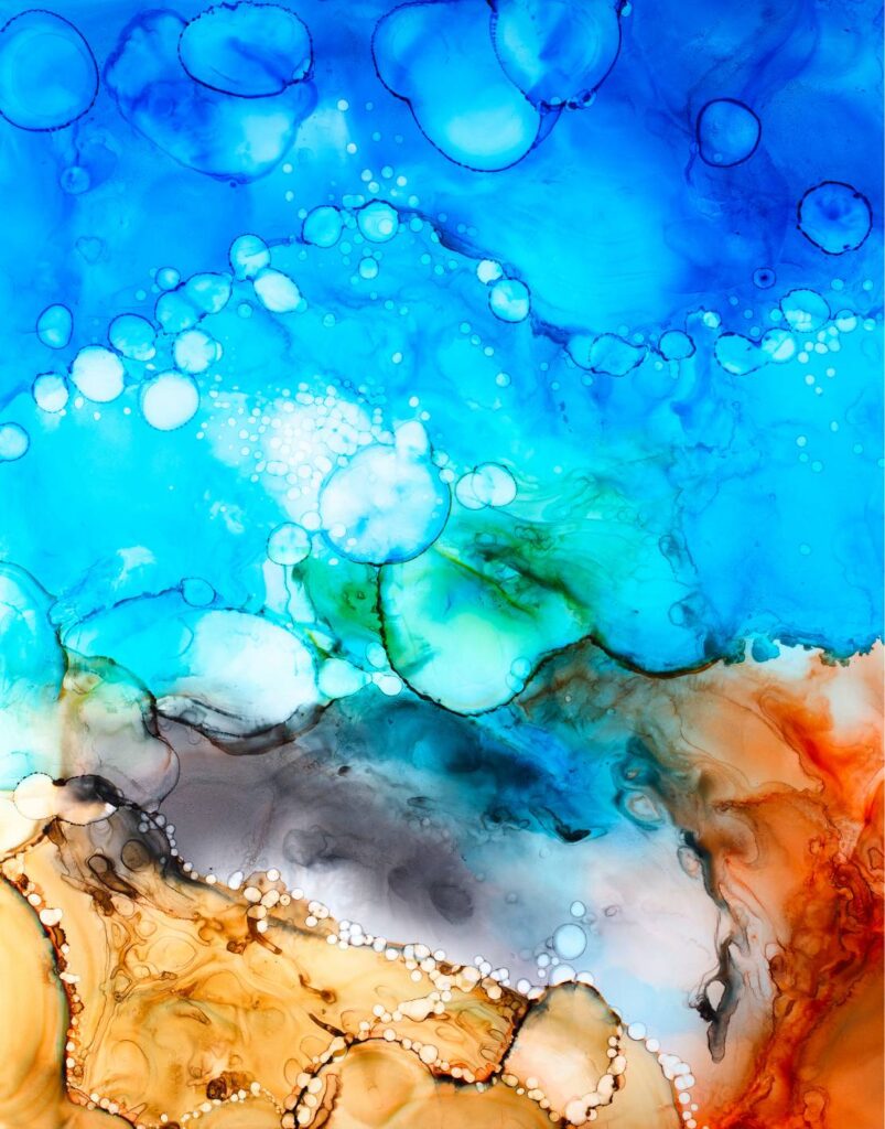 alcohol ink painting